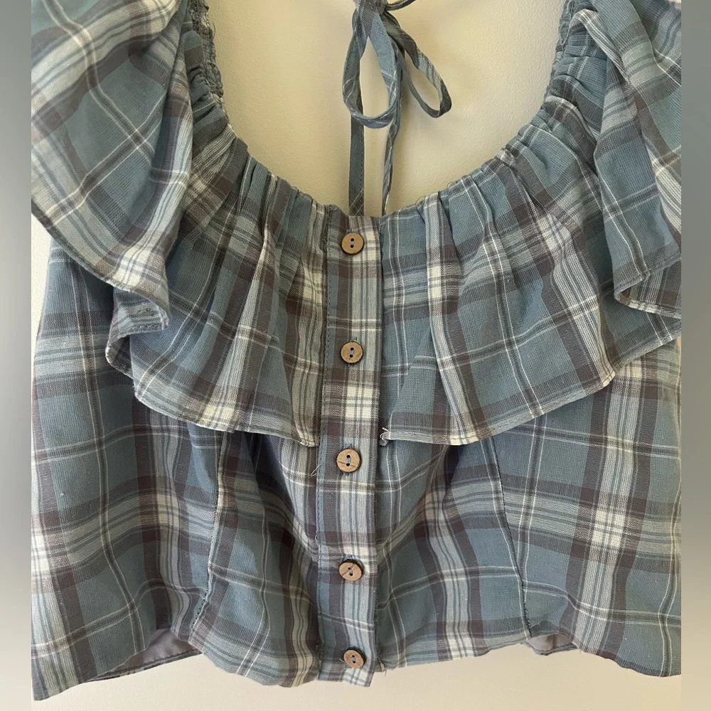Dress Forum LA (Apricot Lane) Plaid Ruffle Crop Top
Size: Medium
NWT - Picture 3 of 10